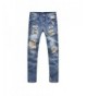 PrettyChic Ripped Tapered Zipper Distressed
