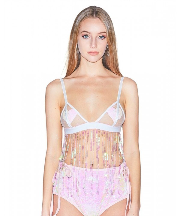 iHeartRaves Holographic Sequin Bralette X Small