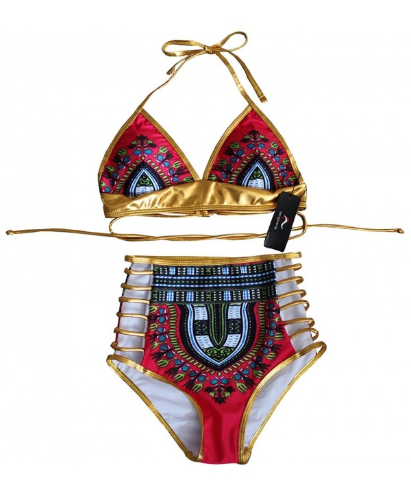 tengweng Halter Pieces African Swimsuit