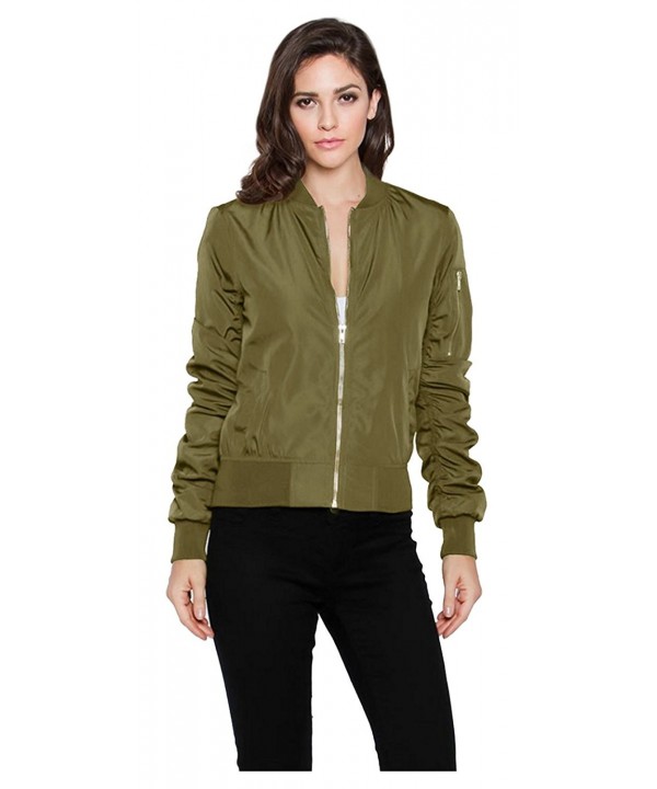 Tabeez Womens Military Inspired Bomber Pockets