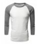 IDARBI Sleeve Baseball T Shirt WHITECHARCOAL