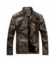 Finrosy Leather Motorcycle Vintage Outwear
