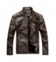 Finrosy Leather Motorcycle Vintage Outwear