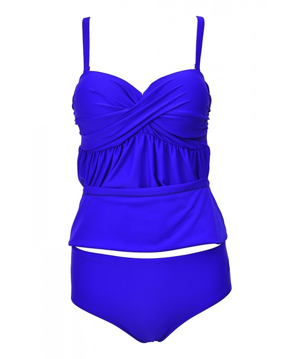 Swimwear Tankini Swimdress - Royal Blue Skirt - CP18563CZDK