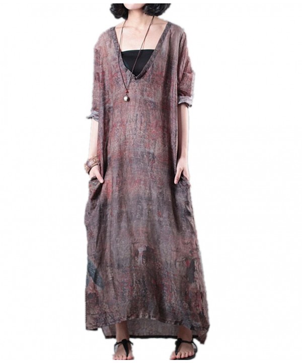 YESNO Caftan Printed Hi Low Sleeve