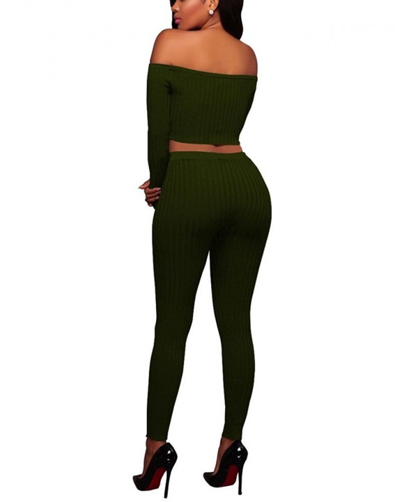 Outfits Shoulder Bodycon Jumpsuits - Army Green - CH187LR648S