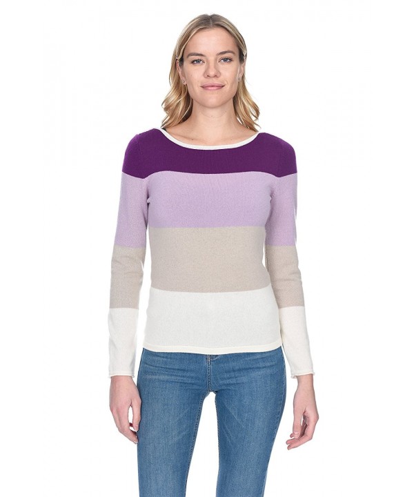 State Cashmere Womens Striped Sweater