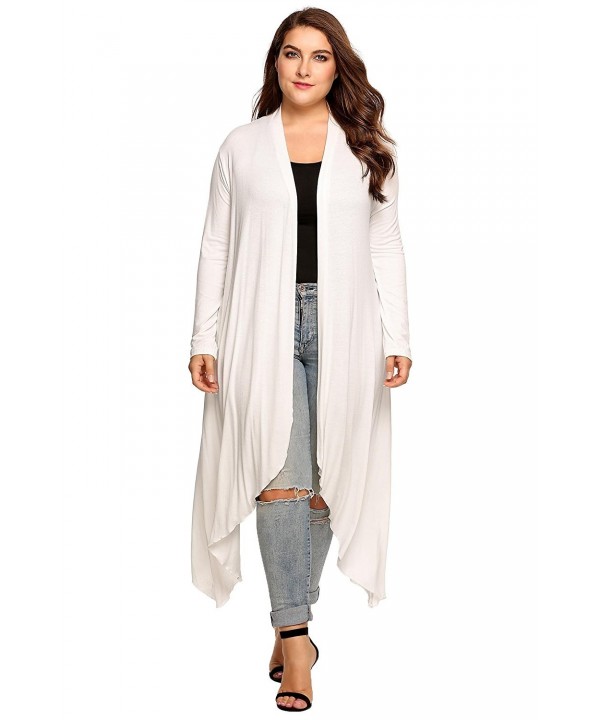 Women Oversized Long Sleeve Open Front Long Maxi Duster Coat Cardigan ...