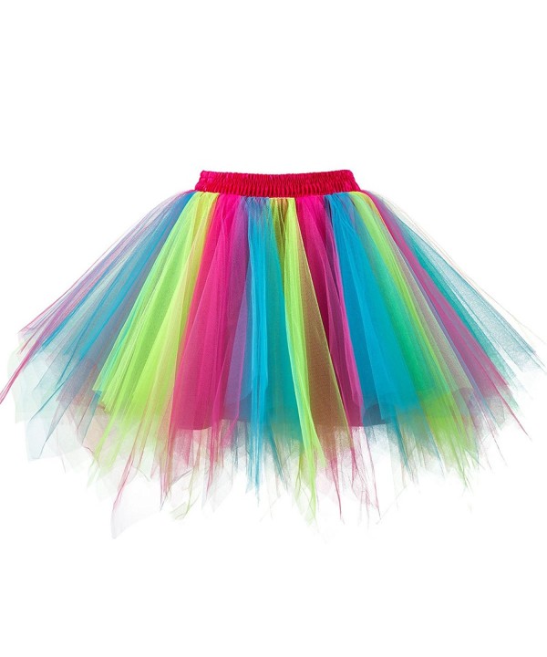 Topdress Womens Vintage Petticoat Rainbow