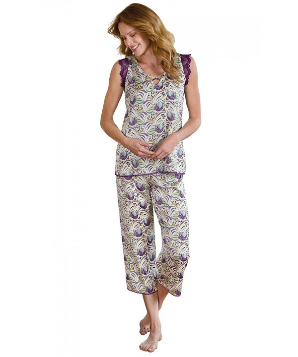 PajamaGram Womens Swirls Pajamas Multicolored