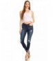 Vialumi Womens Ripped Skinny Distressed