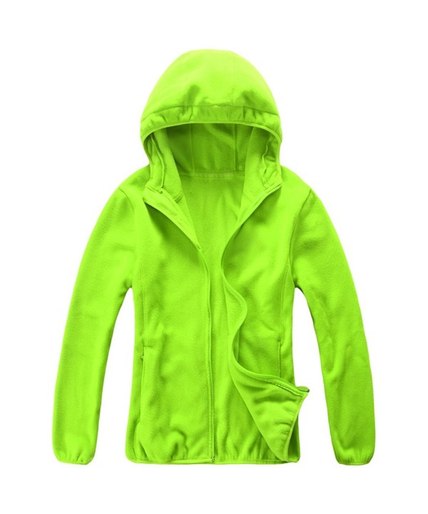 Women's Full-Zip Polar Fleece Jacket Lightweight Sport Hoodie W407 ...