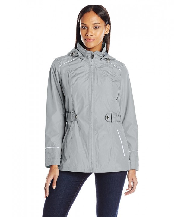 Weathertamer Women's Anorak With Hood - Pale Silver - CM120ISBH1L