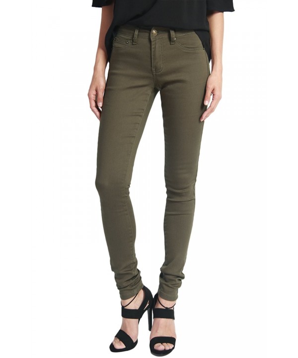 TheMogan Womens Pocket Stretch Skinny