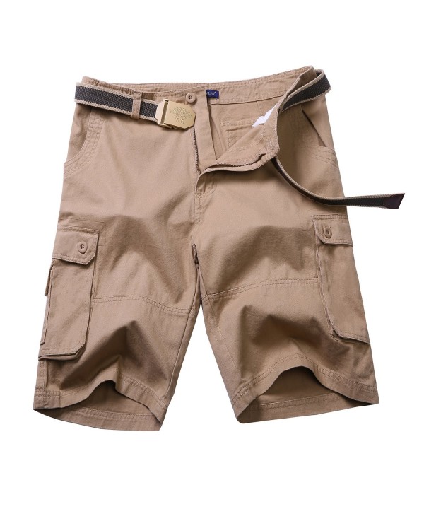 NEWCOSPLAY Cotton Cargo Khaki Shorts