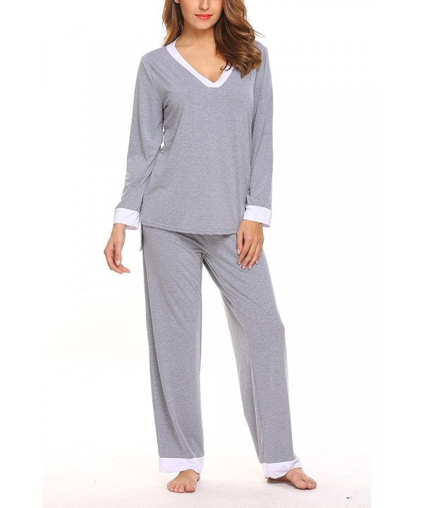 Sweetnight Womens V Neck Sleepwear Sleeves