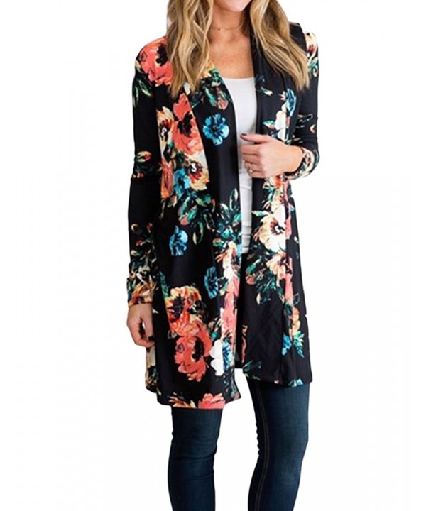 joyliveCY Womens Kimono Cardigan Printed