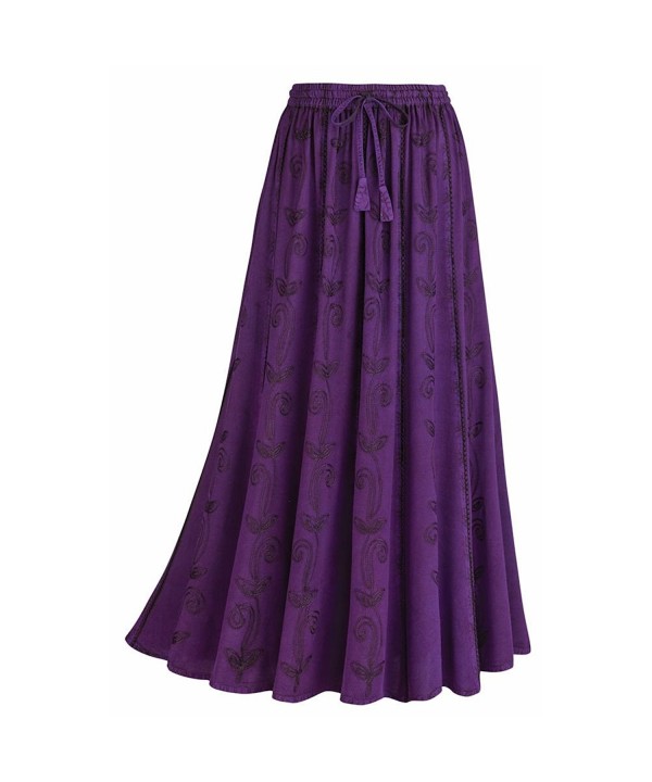 Womens Over Dyed Maxi Skirt Waistband