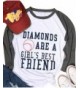 Diamonds Friend Womens Letter T Shirt