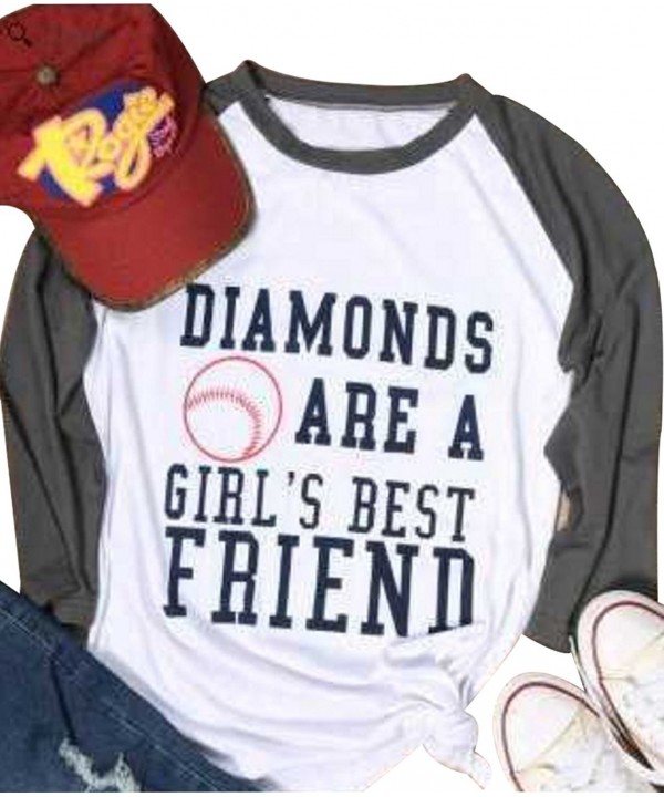 Diamonds Friend Womens Letter T Shirt