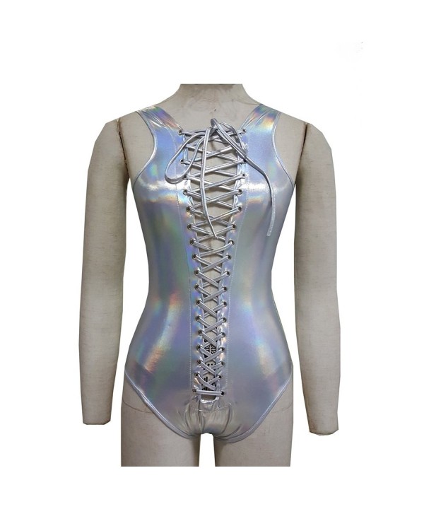 Pinda Summer Holographic Bodysuits silver