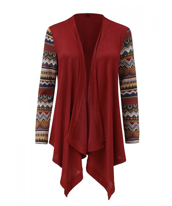 GRAPENT Asymmetrical Cardigan Burgundy XX Large