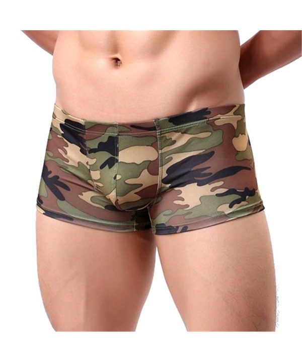 Sexy Boxer Shorts Camouflage Trunks