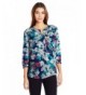 NYDJ Womens Floral Mediterraneo X Small