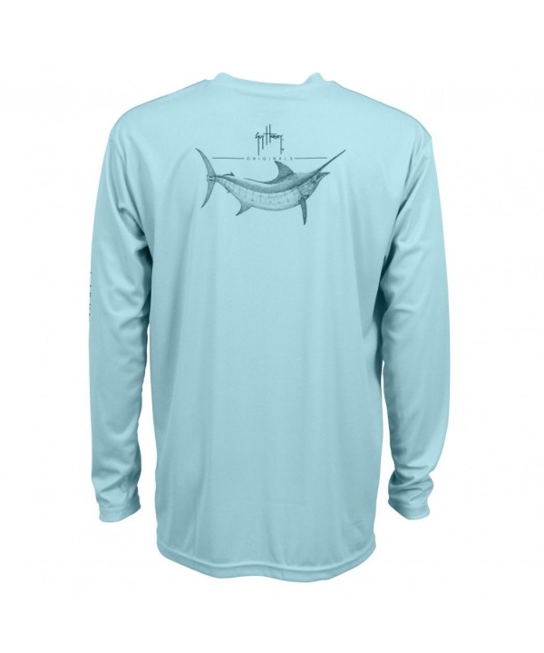 Mens Marlin Sketch L/S Tee - Sky Blue - CH12D7G416T