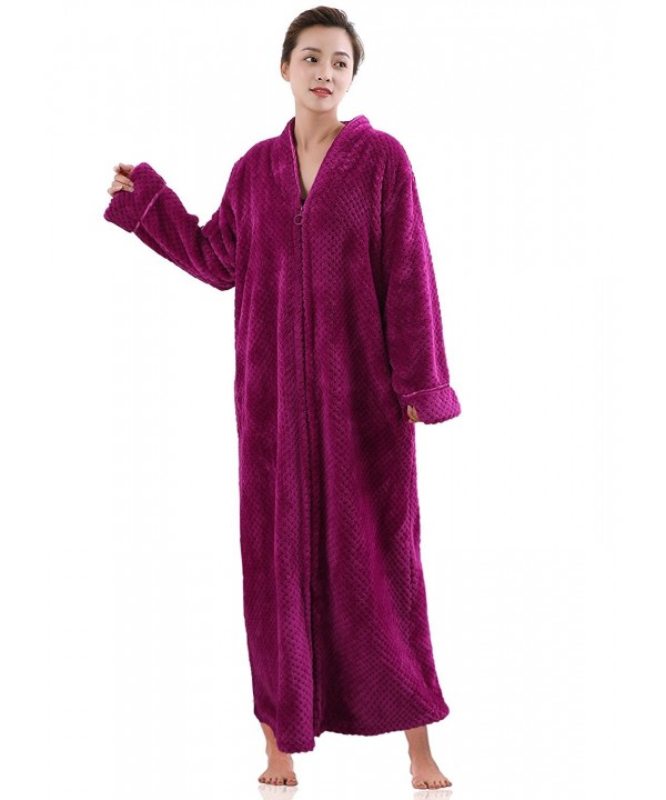 women's zip up dressing gowns