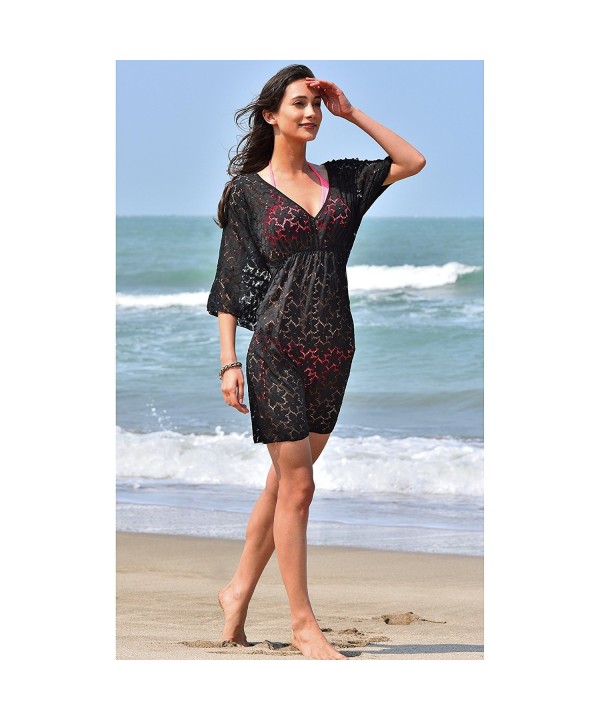 black lace beach dress