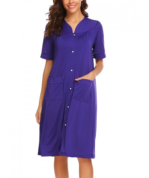 Ekouaer Elegant Cotton Nightgown Sleepwear