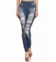 Aphrodite Womens Skinny Destruction BLUE 11