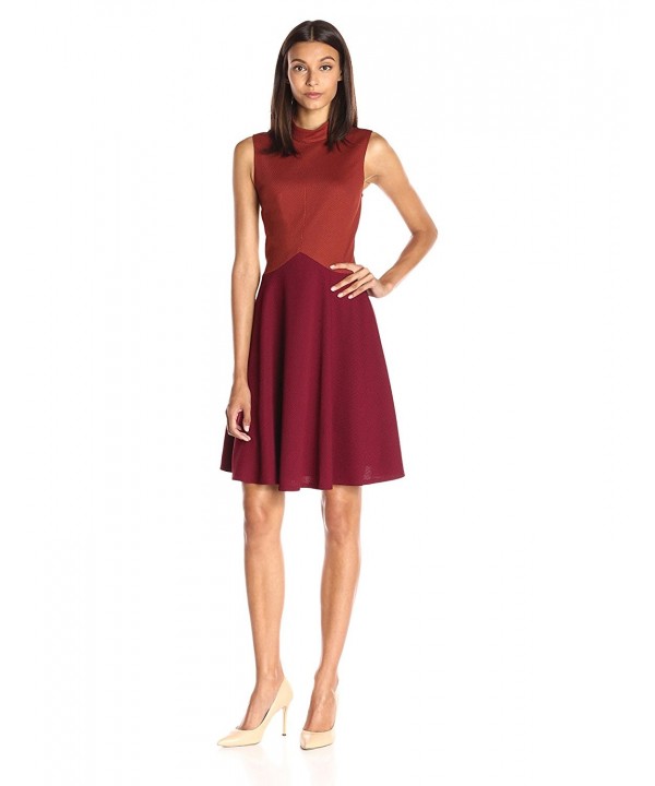 Lark Ro Colorblock Sleevless Burgundy