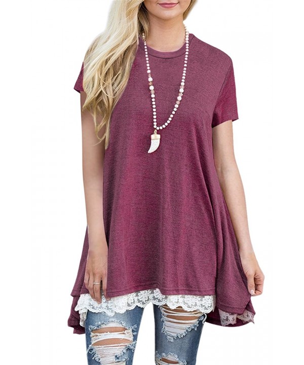 Womens Short Sleeve Flowy Tunic