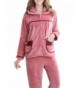 Betusline Flannel Sleepwear Tracksuit Pajamas