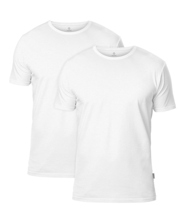 Men's 2-Pack Short Sleeve T Shirts Tag-Free Crew Neck Cotton Stretch ...