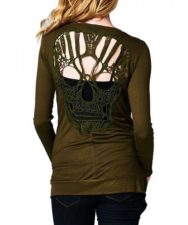 Juniors Sleeve Skull Front Cardigan