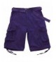 Access Washed Cargo Shorts Purple