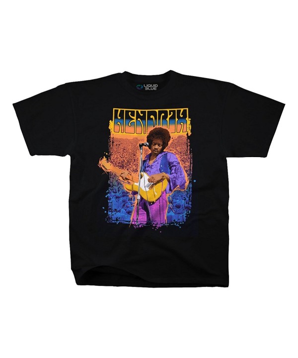 Jimi Hendrix Stone Adult T Shirt