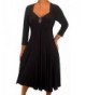 Funfash Women Sleeves Black Dress