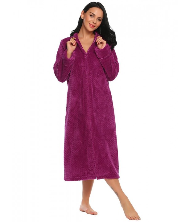 Langle Womens Fleece Length Bathrobe