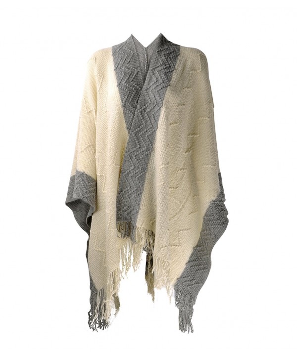 ZLYC Textured Blanket Cardigan Contrast
