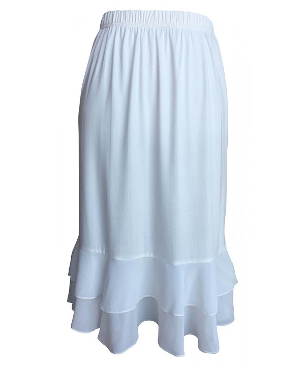 Dress and Skirt Extender With Lace or Ruffle Trim - Cream- Chiffon ...