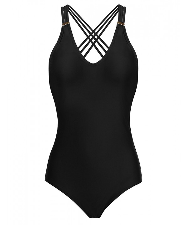 MAXMODA Womens Raceback Swimsuit Bathing