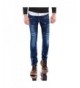 YIMANIE Ripped Straight Biker Zipper