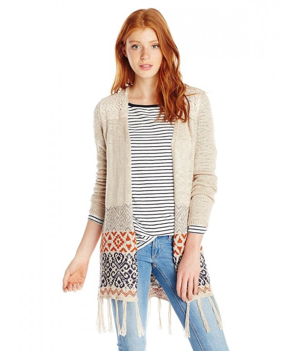 Jolt Juniors Fringe Cardigan Natural