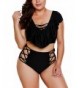 Bdcoco Womens Vintage Ruffle Swimsuit