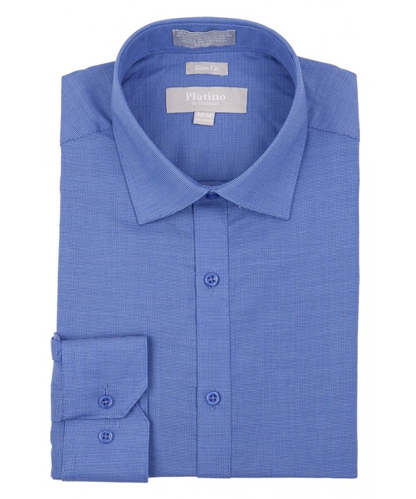 Men's End On End Slim Fit Shirt - French Blue - CK12J19TD3R