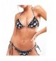 Womens Striped Swimwear Bikini Bathing